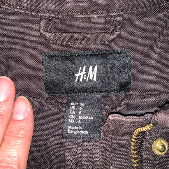 H&M Military green jacket size: 6 - Picture 7 of 7